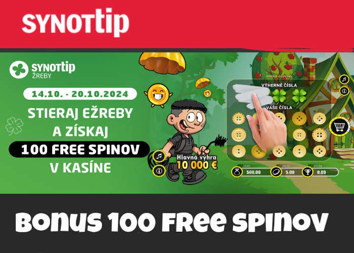 synot zreby free spiny bonus