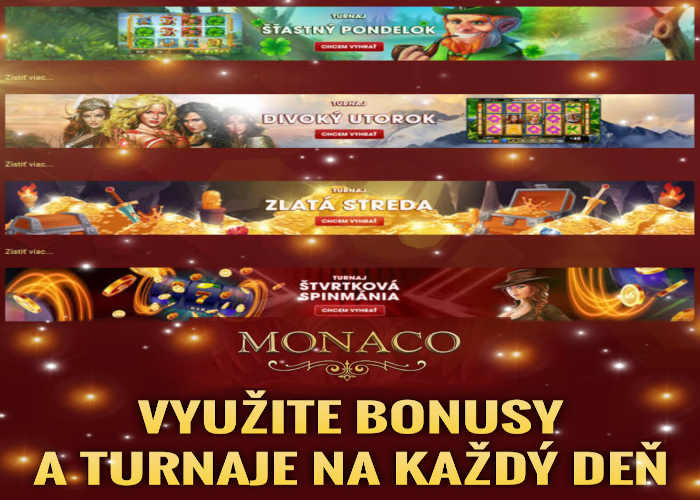 turnaje a bonus v Monacobet casino