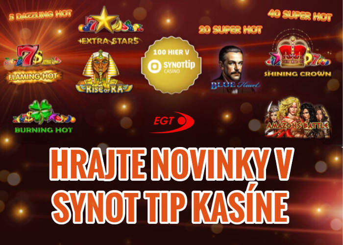 Novinky od EGT online automaty spustené v Synot TIp Kasíne
