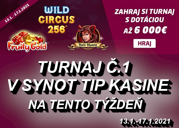 SynotTip Turnaj 1 v online kasine | casino-online.sk