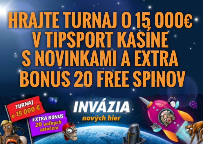 Tipsport kasino bonusový turnaj s Adell novinkymi o 15000 €